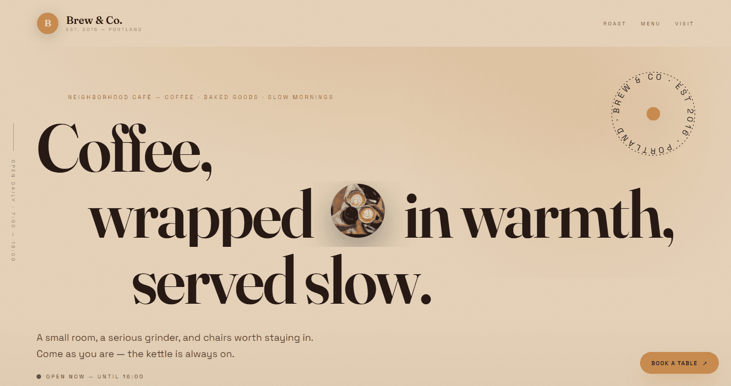 Brew & Co. — live site preview